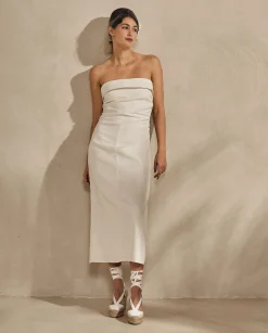 Valenciana cintas en lino metal blanco Tilo 7