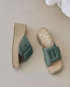 Zueco en bost verde Vinci