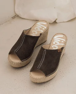 Zueco en serraje kaki Dominica