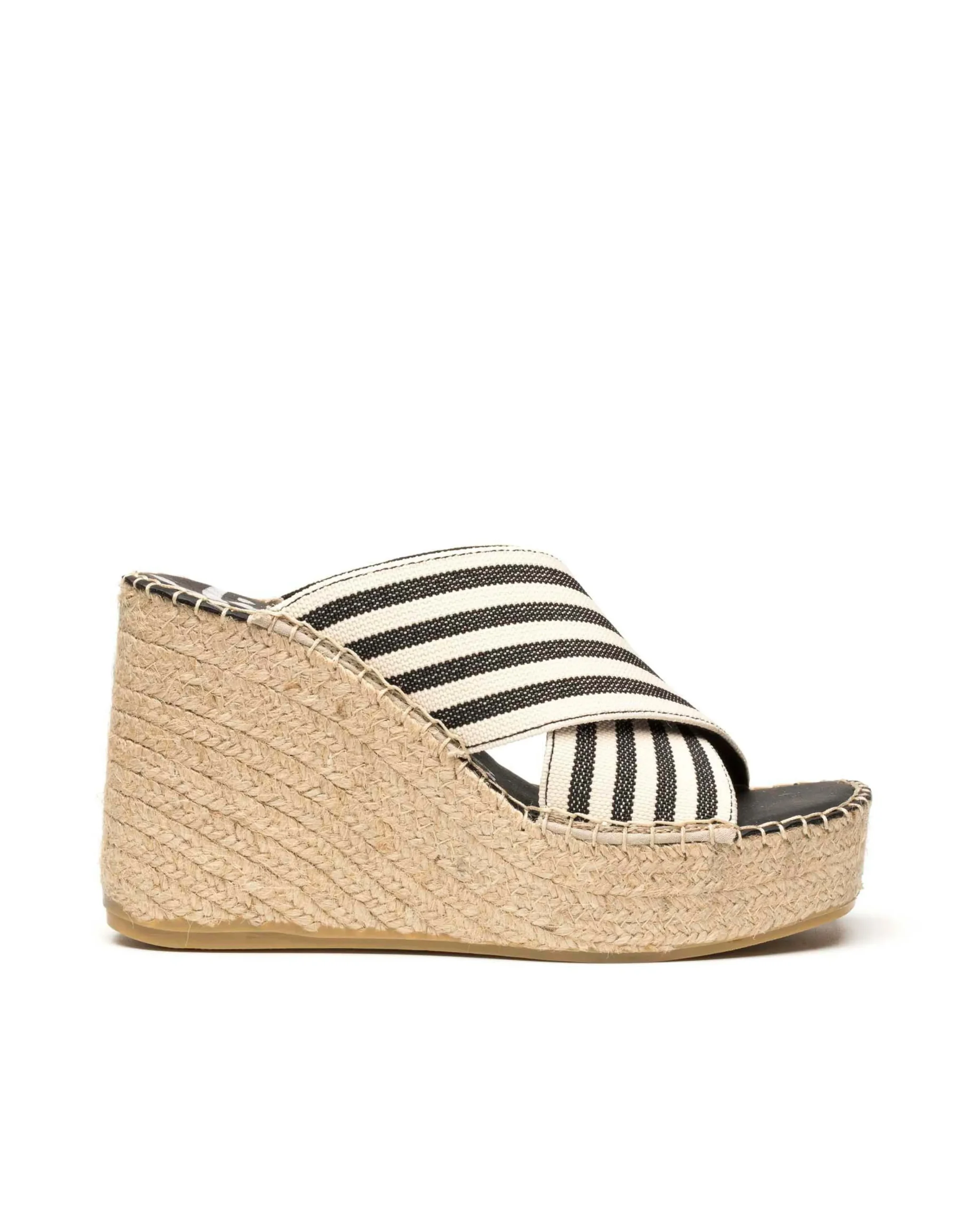 Zueco lino negro Monet