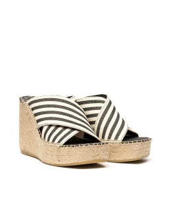 Zueco lino negro Monet