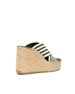 Zueco lino negro Monet