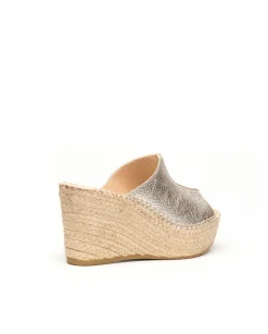 Zueco napa metal plata Dominica