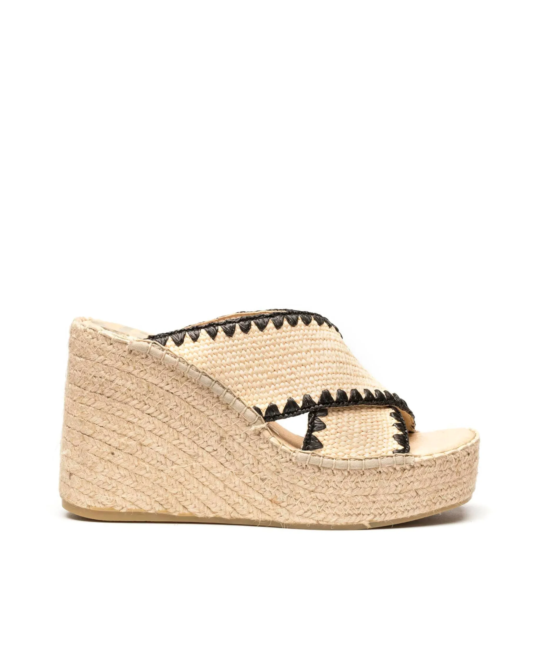 Zueco rafia crudo Monet