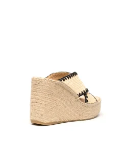 Zueco rafia crudo Monet
