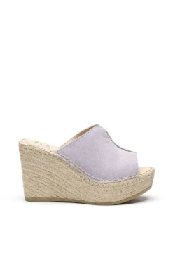 Zueco serraje malva Dominica