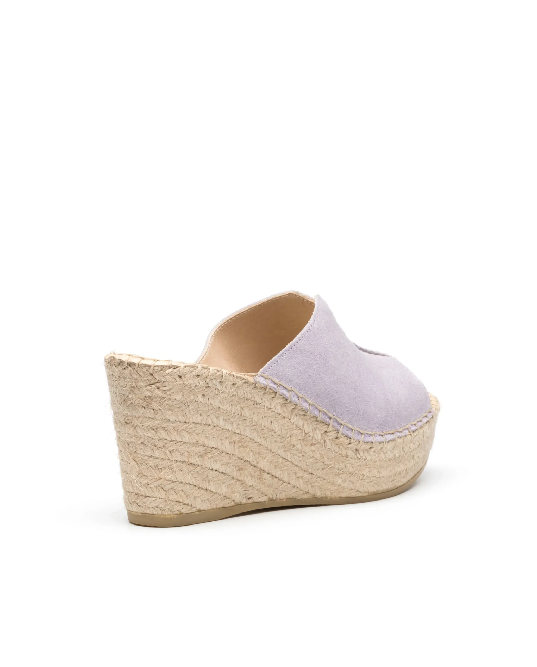 Zueco serraje malva Dominica